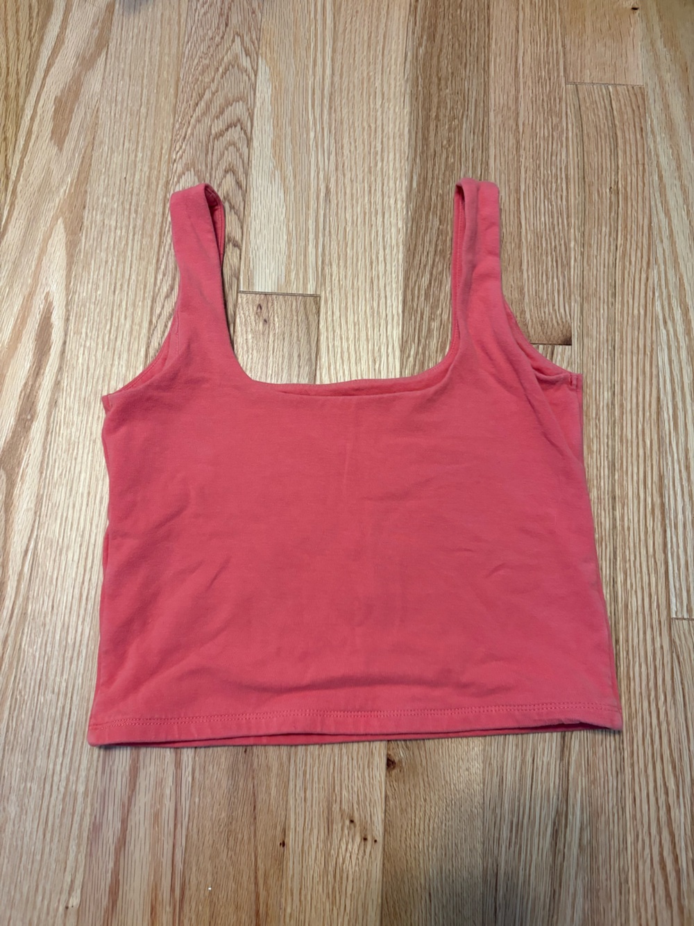 Abercrombie & Fitch Coral Scoop Crop Tank